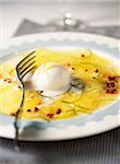 Spicy pineapple carpaccio with pink peppercorns
