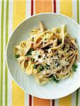 Tagliatelles with chicken,peas and parmesan