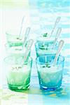 Sélection de différentes saveur salées laits frappés