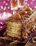 Mascarpone et crème de châtaigne log cake