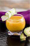 Avocado,carrot and cucumber smoothie