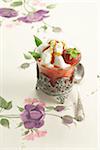 Strawberry and basil cappuccino