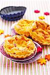 Diced bacon puff quiches