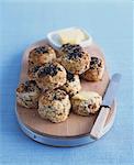 Speck und Mohn scones