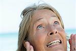 Senior Woman machen überrascht Gesicht, Porträt