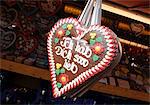 Gingerbread hearts on a fair, Augsburg, Bavaria, Germany