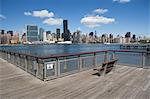 Pier on East River, New York City, USA