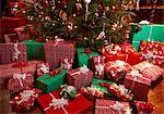 Christmas gifts under tree