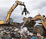 Machinery at garbage collection center