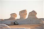 Camping dans le désert blanc, désert libyque, Égypte