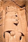 Nahaufnahme der Statue, der große Tempel, Abu Simbel, Nubien, Ägypten