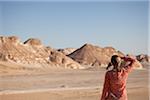 Woman Looking into the Distance, Black Desert, Egypt