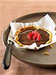 Chocolate and raspberry tartlet