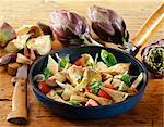 Italian-style pan-fried purple artichokes