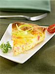 Leek and bacon quiche