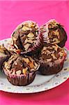 Chocolate and almond muffins