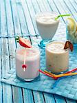 Milk shakes : strawberry, vanilla and banana