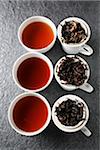 Cups of black tea