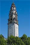 Der Glockenturm aus dem Jahr 1905, in der Nähe der City Hall, Cardiff, Wales