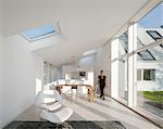 Interior view of Licht Activ Haus, Living and dining room, Hamburg. Architects: Ostermann Architekton and Katarina Fey