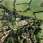 Château de Farleigh Hungerford. Vue aérienne.