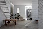 Yokohama Apartment, Apartment house, View of the dining and kitchen area on the ground floor, looking towards the west. Architects: Osamu Nishida + Erika Nakagawa, ON Design