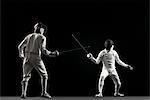 Fencers fencing