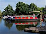 Canaux de jonction canal Kingswood sur le Startford sur Avon et Grand Union, Lapworth, Warwickshire, Angleterre, Royaume-Uni, Europe