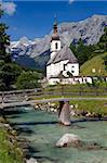 Church in Ramsau, Berchtesgadener Land, Bavaria, Germany, Europe