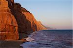 Salcombe Hill Cliffs, Sidmouth, Jurassic Coast, UNESCO World Heritage Site, Devon, England, United Kingdom, Europe