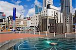 Fountain at Britomart Transport Centre, Taku Square, Central Business District, Auckland, North Island, New Zealand, Pacific