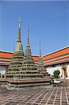 Wat Pho (Wat Po) (Wat Phra Chetuphon), le plus vieux temple de la ville, Rattanakosin (Ratanakosin), Bangkok, Thaïlande, Asie du sud-est, Asie