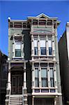 Victorian House architecture, Haight Ashbury District, The Haight, San Francisco, California, United States of America, North America