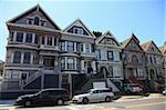 Victorien maisons architecture, quartier de Haight Ashbury, The Haight, San Francisco, Californie, États-Unis d'Amérique, Amérique du Nord