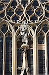 Moses, Last Judgment window, St. Stephen's Cathedral, Sens, Yonne, Burgundy, France, Europe