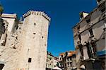 Venezianischen Turm, Vocni Trg (Platz der Frucht), Split, Region Dalmatien, Kroatien, Europa