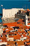 Vieille vue ville, Dubrovnik, patrimoine mondial de l'UNESCO, comitat de Dubrovnik-Neretva, Croatie, Europe