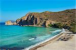 Plathiena beach, Milos, Cyclades, îles grecques, mer Égée, en Grèce, Europe