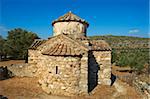 Agio Apostoli, Byzantine church in the olive trees, Naxos, Cyclades Islands, Greek Islands, Greece, Europe
