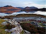 A beautiful late autumn morning at Upper Loch Torridon in the Scottish Highlands, near Shieldaig, Scotland, United Kingdom, Europe