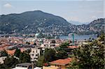 Vue sur la ville de Côme, lac de Côme, Lombardie, lacs italiens, Italie, Europe