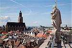 Vue depuis l'Université, Old Town, Wroclaw, Silésie, Pologne, Europe