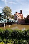 Church of the Holy Cross from Piasek Island, Old Town, Wroclaw, Silesia, Poland, Europe