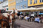 Cafe, Nyhavn, Kopenhagen, Dänemark, Skandinavien, Europa