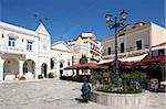 Restaurants, la place de St Markos, Zakynthos Town, Zakynthos, îles Ioniennes, îles grecques, Grèce, Europe