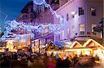 New Street and Christmas Market, City Centre, Birmingham, West Midlands, England, United Kingdom, Europe