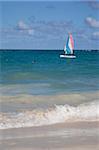 Catamaran, plage de Bavaro, Punta Cana, République dominicaine, Antilles, Caraïbes, Amérique centrale