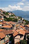 Village au bord du lac, lac de Côme, Lombardie, lacs italiens, Italie, Europe