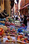 Back street fruit and vegetable stall, Bologna, Emilia Romagna, Italy, Europe