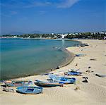 Découvre le long de la plage des murs de la médina, Hammamet, Cap Bon, Tunisie, Afrique du Nord, Afrique